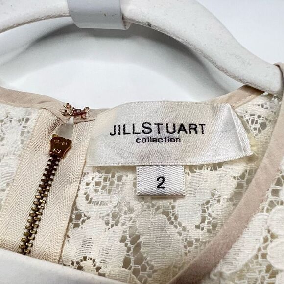 Jill Stuart Collection Size 2 Silk Lace Floral Dress Sleeveless Knee Length - Picture 11 of 14